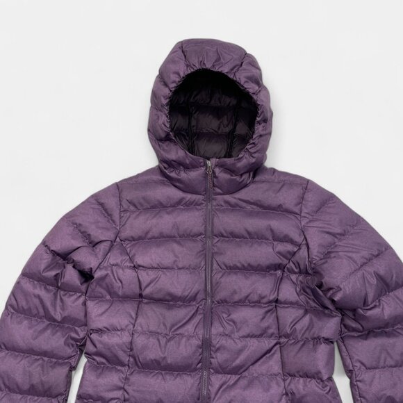 Eddie Bauer Women's 650 EB Down Cirruslite Hooded Purple Winter Puffer Jacket M - Picture 6 of 15